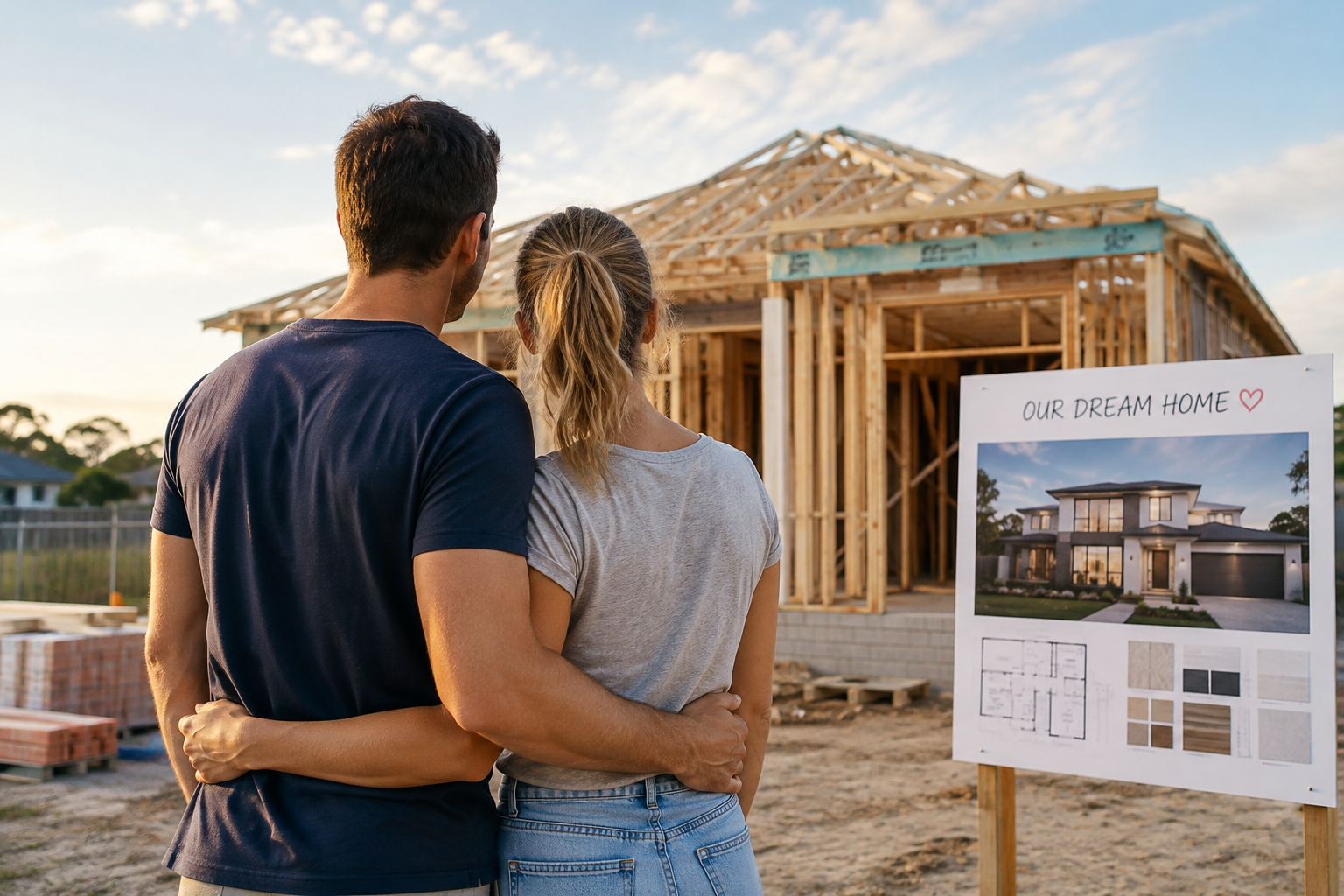 Couple building their dream home